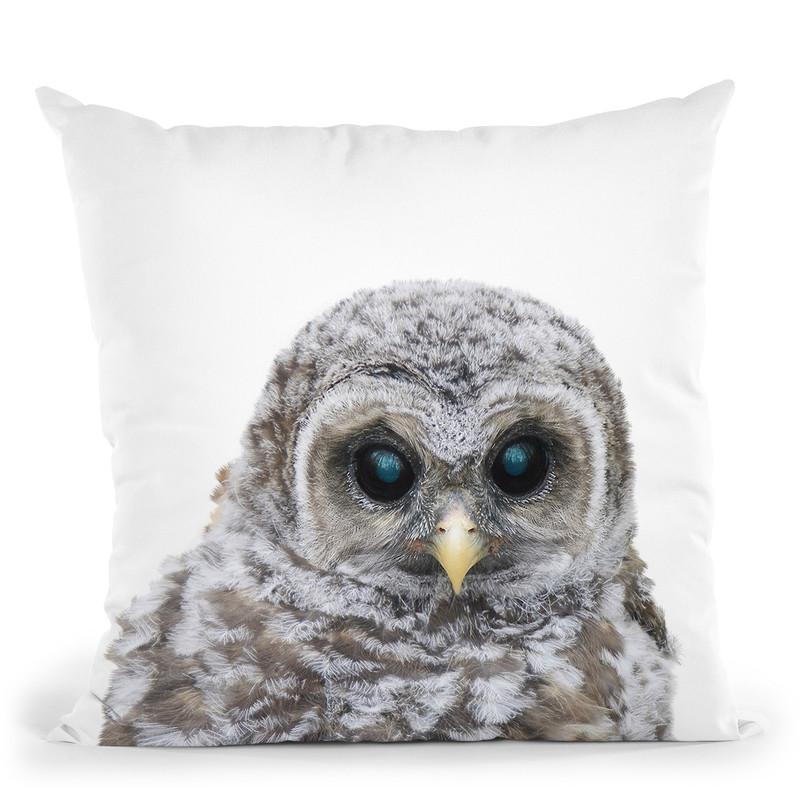 Baby Owl Lp Throw Pillow By Little Pitti