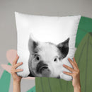 Piglet Bw Throw Pillow By Little Pitti