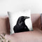 Raven Bw Throw Pillow By Little Pitti
