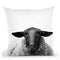Sheep Bw Throw Pillow By Little Pitti