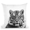 Tiger Bw Throw Pillow By Little Pitti