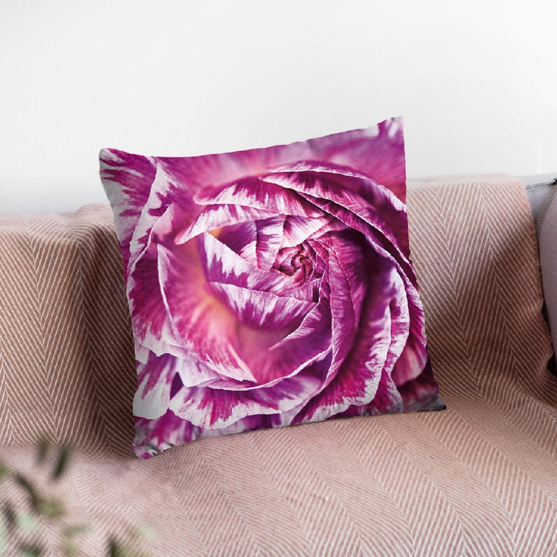 Ranunculus Abstract Iv Color Throw Pillow By Laura Marshall