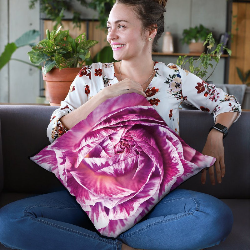 Ranunculus Abstract Iv Color Throw Pillow By Laura Marshall