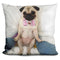 Lou Lou Pink Cookie Bow Tieuare Throw Pillow