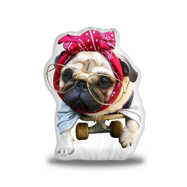 Lou Lou Skater Girl Throw Pillow