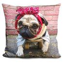 Lou Lou Skater Girluare Throw Pillow
