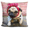 Lou Lou Skater Girluare Throw Pillow
