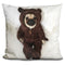 Lou Lou Teddy Bearuare Throw Pillow