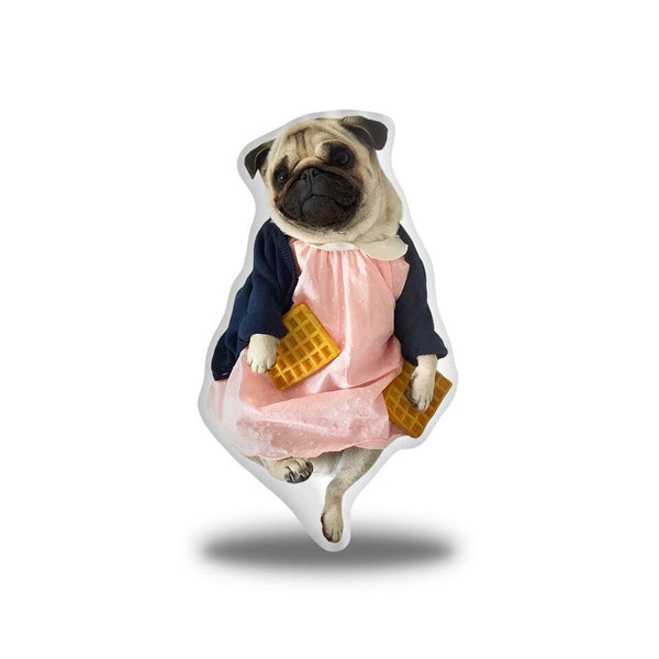 Lou Lou Waffle Girl Throw Pillow