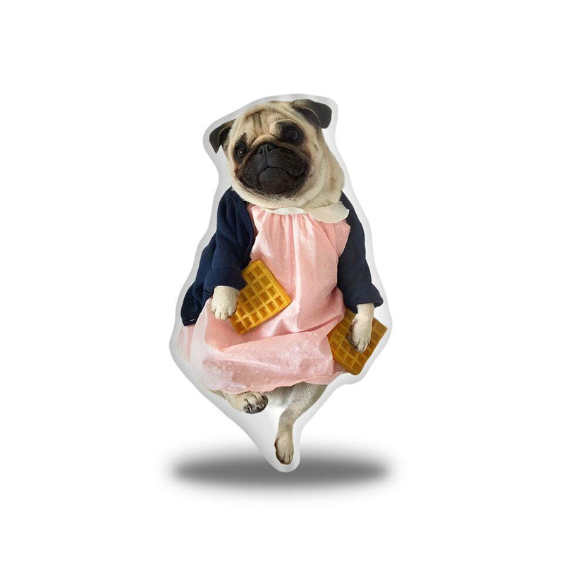 Lou Lou Waffle Girl Throw Pillow