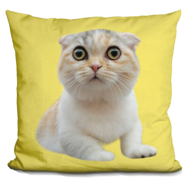 Nala Cat Luna Stalking Yellow Throw Pillow