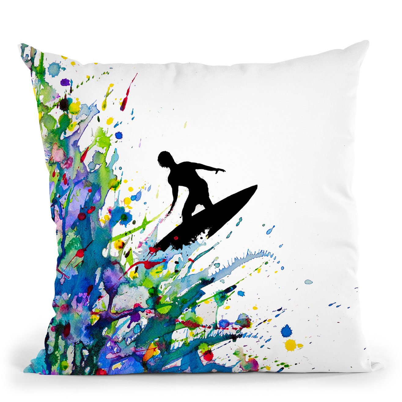 A Pollock'S Point Break Throw Pillow By Marc Allante
