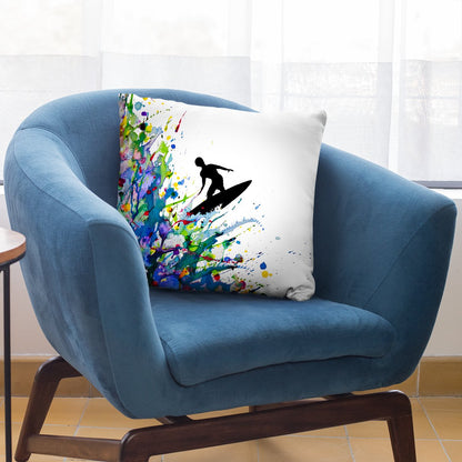 A Pollock'S Point Break Throw Pillow By Marc Allante
