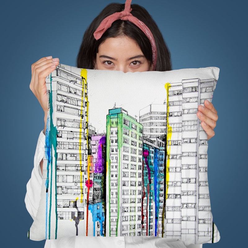 Hold Your Breath Throw Pillow By Marc Allante