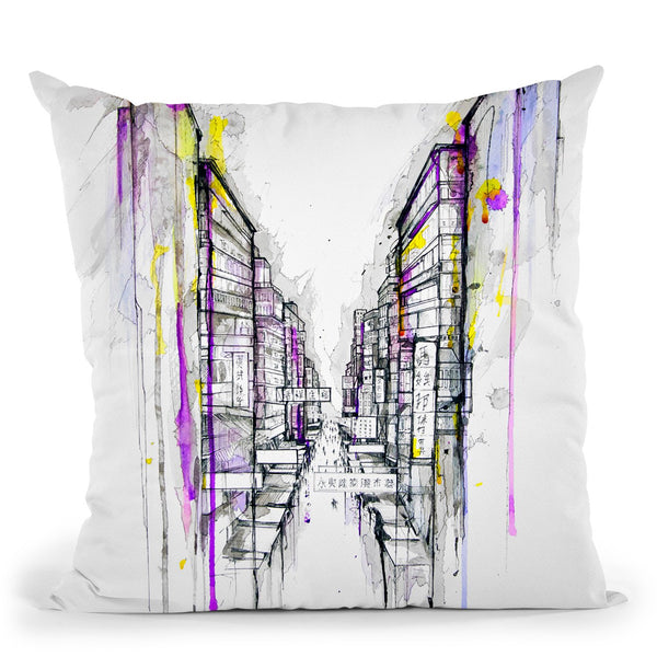 This City Sleeps Throw Pillow By Marc Allante