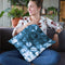 Kanari Iv Indigo Throw Pillow By Melissa Averinos