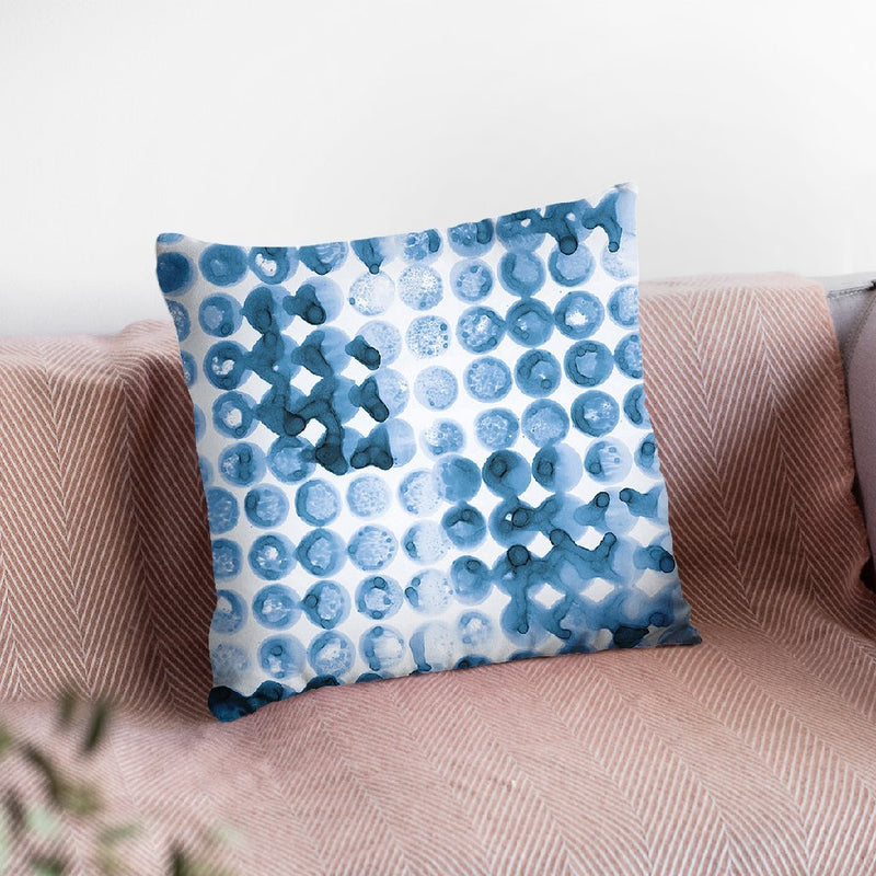 Kanari Iii Indigo Throw Pillow By Melissa Averinos