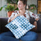 Kanari Iii Indigo Throw Pillow By Melissa Averinos