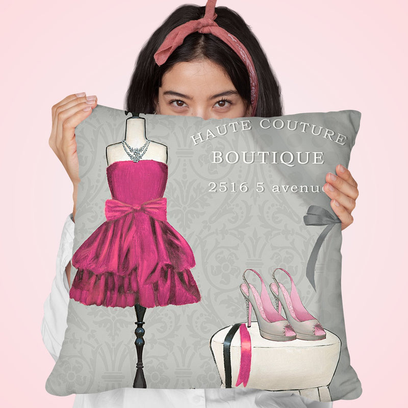A Dress Fitting Boutique Ii Throw Pillow by Marco Fabiano