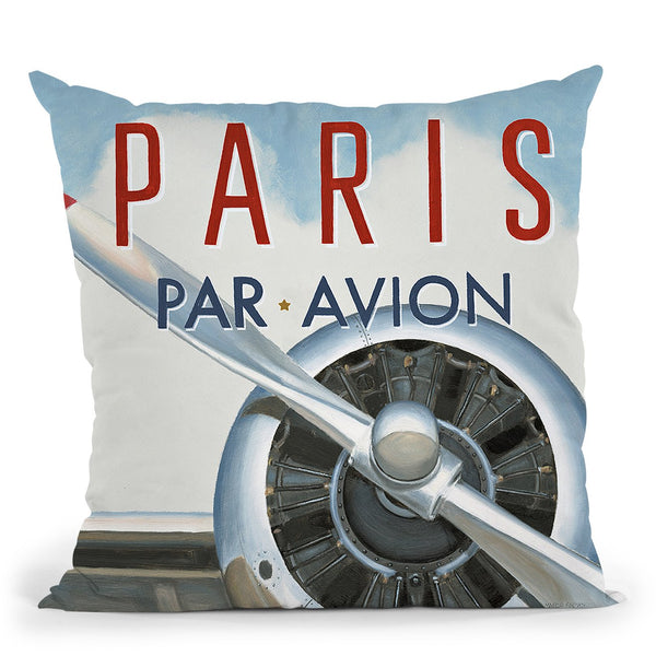 Travel By Air Iii Throw Pillow by Marco Fabiano