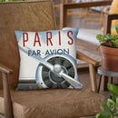 Travel By Air Iii Throw Pillow by Marco Fabiano