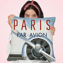 Travel By Air Iii Throw Pillow by Marco Fabiano