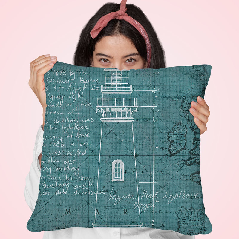 Coastal Blueprint Vii Throw Pillow by Marco Fabiano