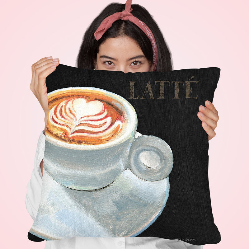 Dark Roast Ii Throw Pillow by Marco Fabiano
