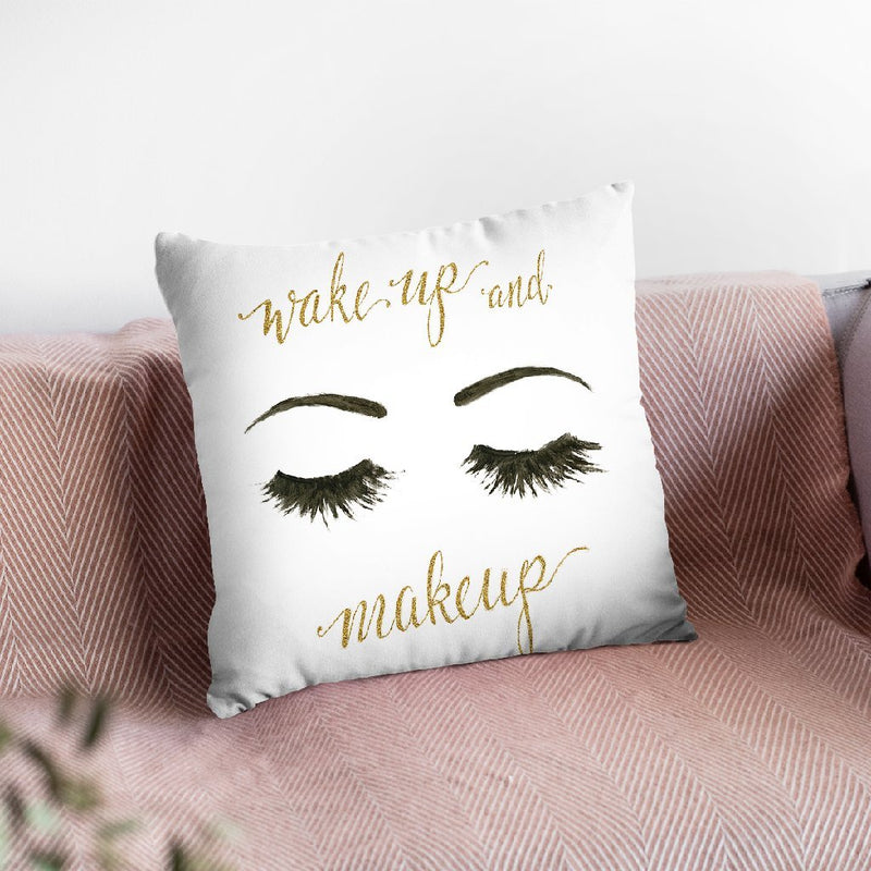 Wake Up And Make Up I Throw Pillow By Marco Fabiano