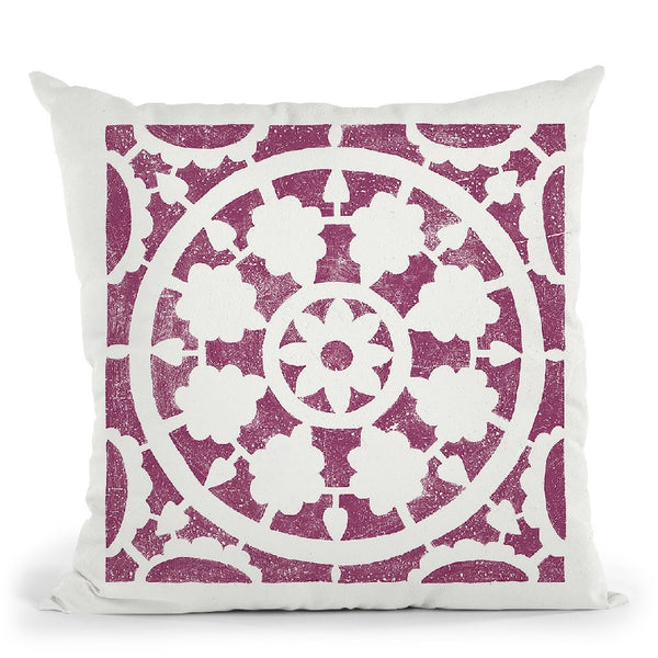 Hacienda Tile Vi Throw Pillow By Moira Hershey