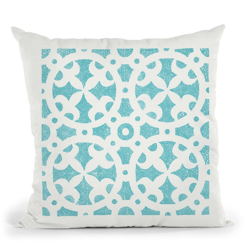 Hacienda Tile V Throw Pillow By Moira Hershey