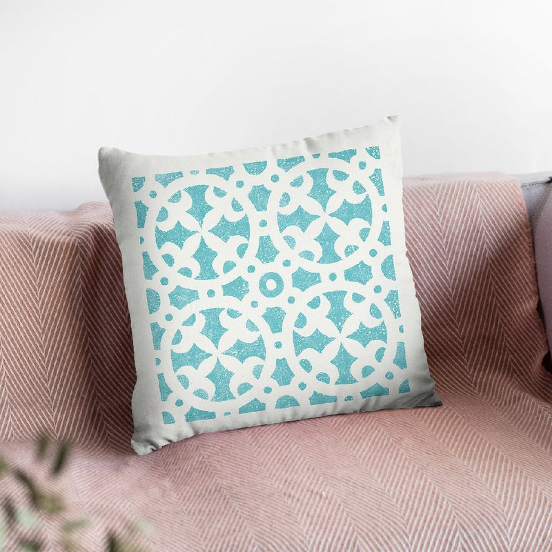 Hacienda Tile V Throw Pillow By Moira Hershey