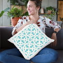 Hacienda Tile V Throw Pillow By Moira Hershey