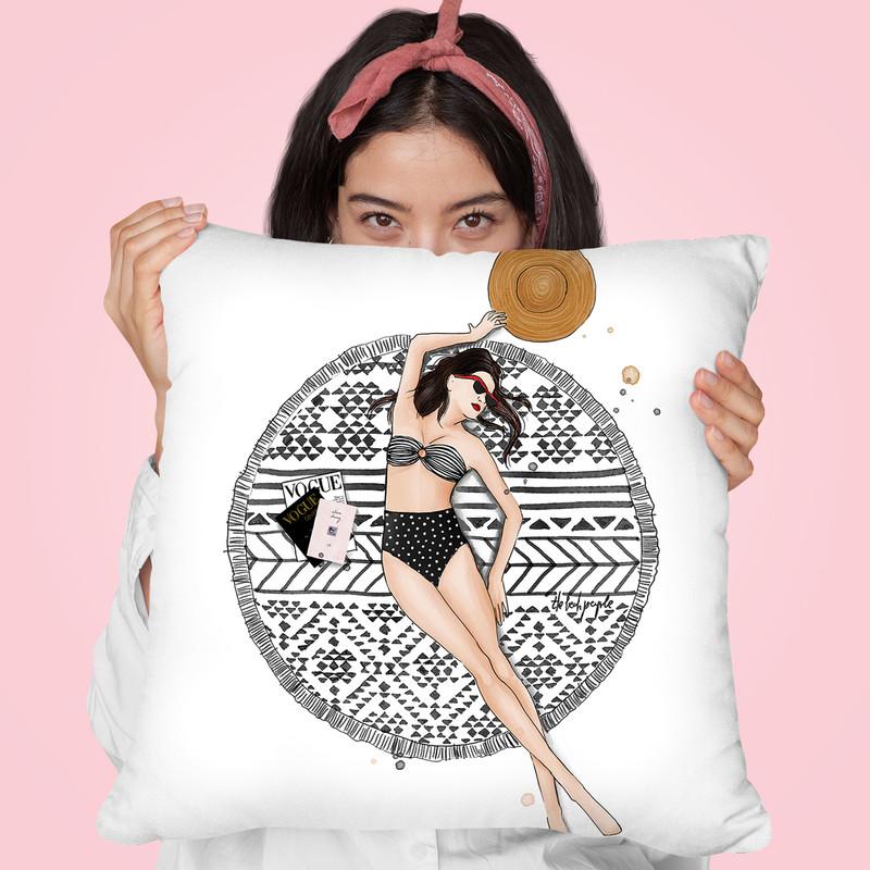 Beach Day Throw Pillow By Maja Tomljanovic