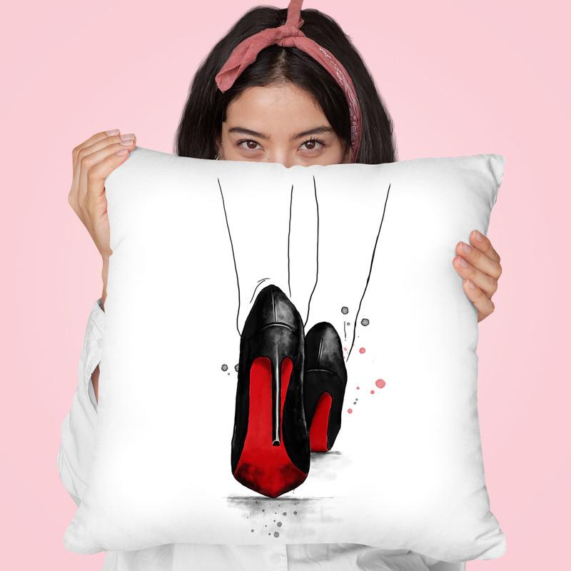 Heels I Throw Pillow By Maja Tomljanovic