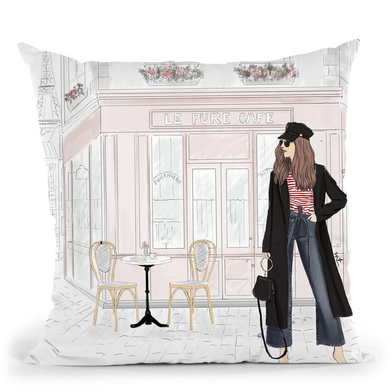 Le Pure Cafe Throw Pillow By Maja Tomljanovic