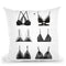 Little Black Bra Throw Pillow By Maja Tomljanovic