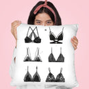 Little Black Bra Throw Pillow By Maja Tomljanovic