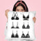 Little Black Bra Throw Pillow By Maja Tomljanovic