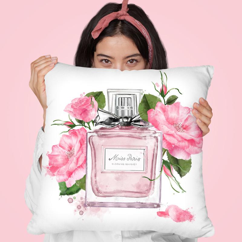 Miss Paris Throw Pillow By Maja Tomljanovic
