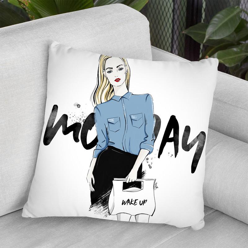 Moday Wake Up Throw Pillow By Maja Tomljanovic