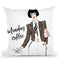 Monday Coffee & Good Read Throw Pillow By Maja Tomljanovic