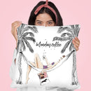 Monday Coffee Vacation Throw Pillow By Maja Tomljanovic