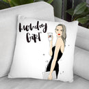 Monday Girl Throw Pillow By Maja Tomljanovic