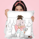 But First Coffee Throw Pillow By Maja Tomljanovic