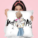 Monday Mood Throw Pillow By Maja Tomljanovic