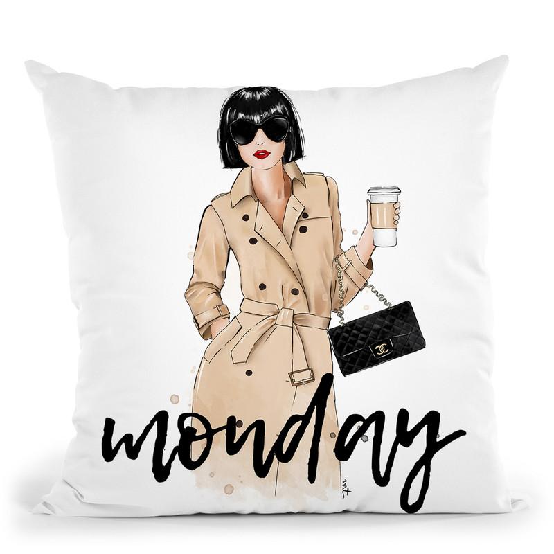 Monday Throw Pillow By Maja Tomljanovic