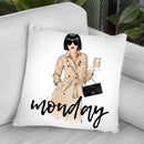 Monday Throw Pillow By Maja Tomljanovic