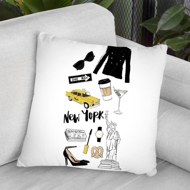 New York Throw Pillow By Maja Tomljanovic