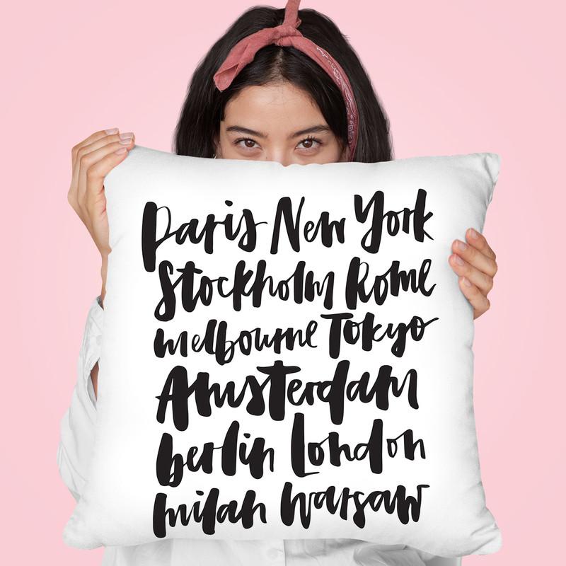 Paris New York Throw Pillow By Maja Tomljanovic